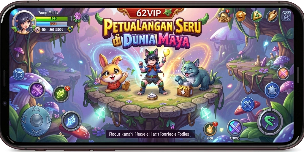 Tangkap layar gameplay <strong>62VIP</strong> yang menunjukkan aksi petualangan yang menegangkan.