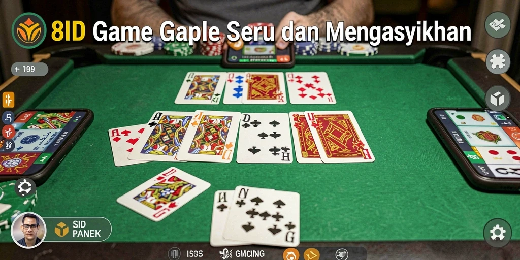 Tampilan dari gameplay Gaple yang seru dan interaktif di 8ID.