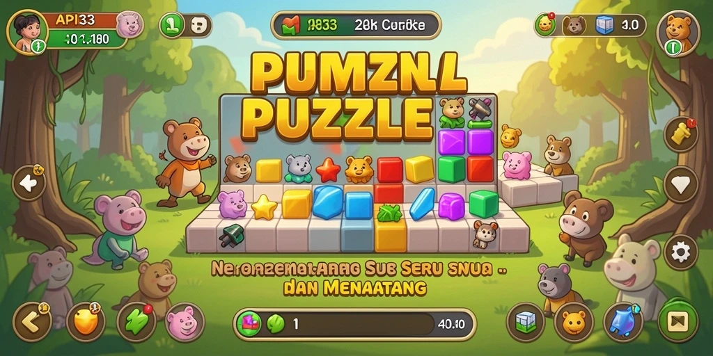 Screenshot gameplay API33 yang menunjukkan tantangan Puzzle menarik.