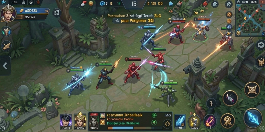 Tampilan gameplay memukau dengan strategi mendalam.