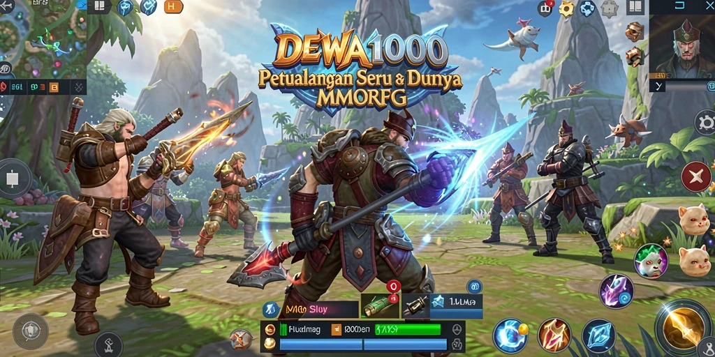 Tampilan gameplay seru dalam dunia fantastis DEWA1000.