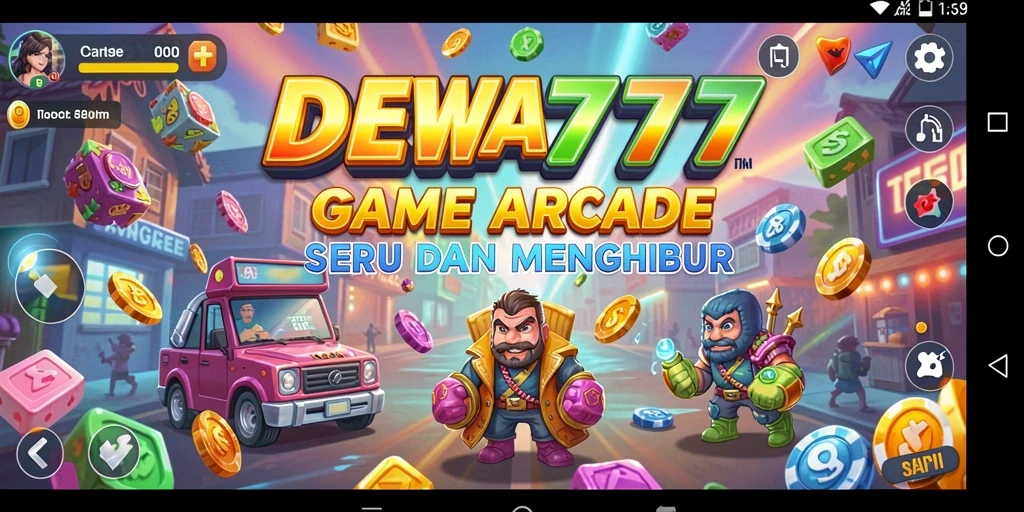 Tampilan gameplay dari DEWA777 yang menyenangkan dan penuh warna.