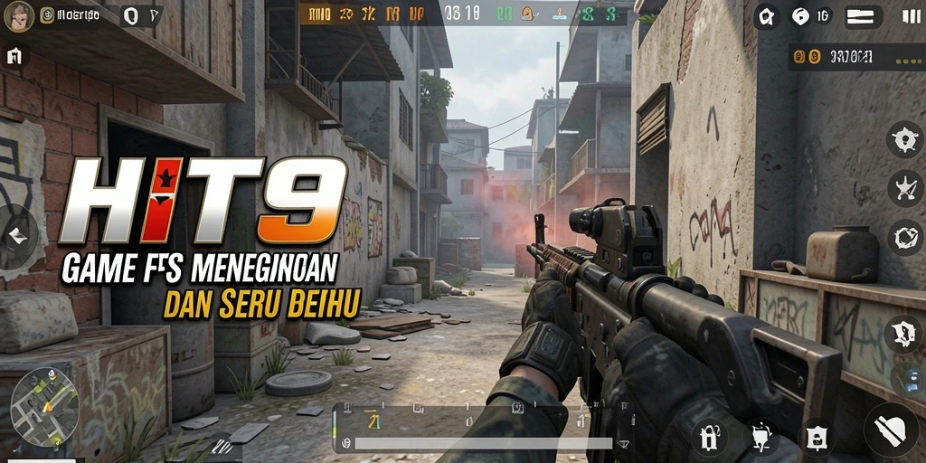 Tangkapan layar dari gameplay menegangkan di HIT9.