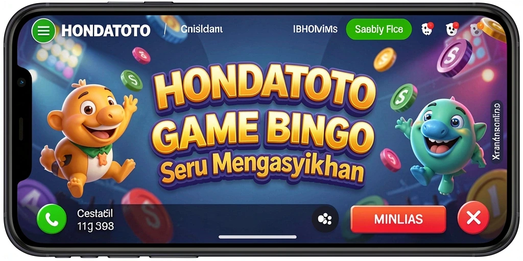 Tampilan gameplay seru HONDATOTO saat bermain Bingo.