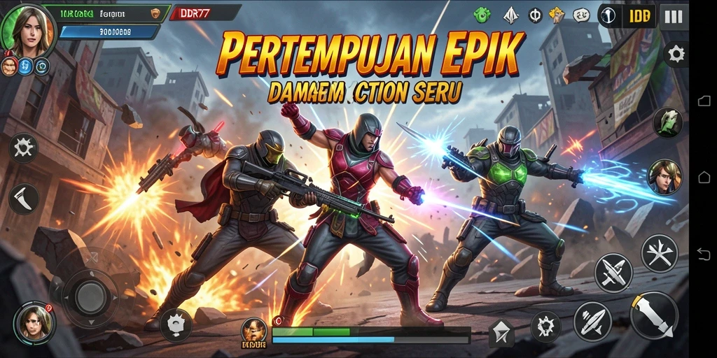 Tampilan gameplay seru dan mendebarkan dari IDR77.
