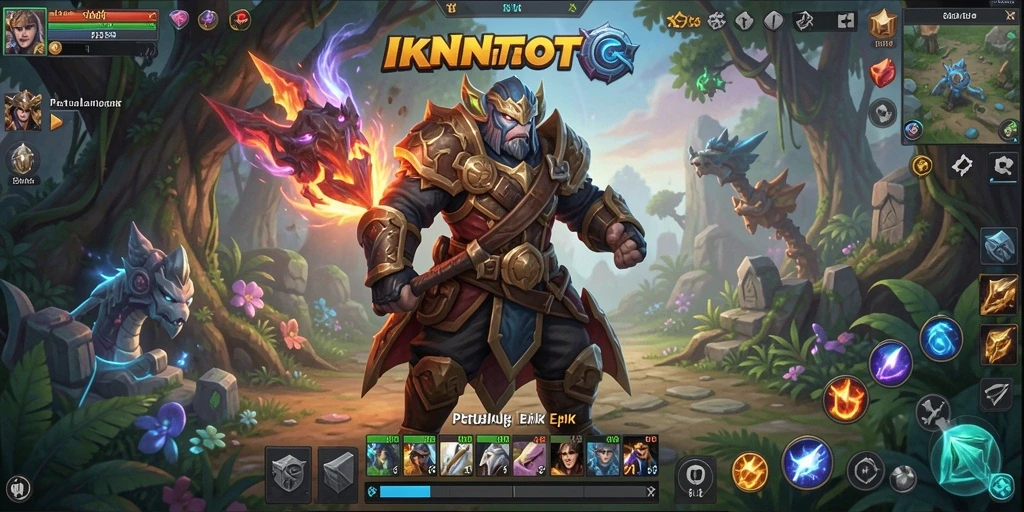 Screenshot gameplay IKNTOTO menampilkan pertempuran epik dan eksplorasi dunia.