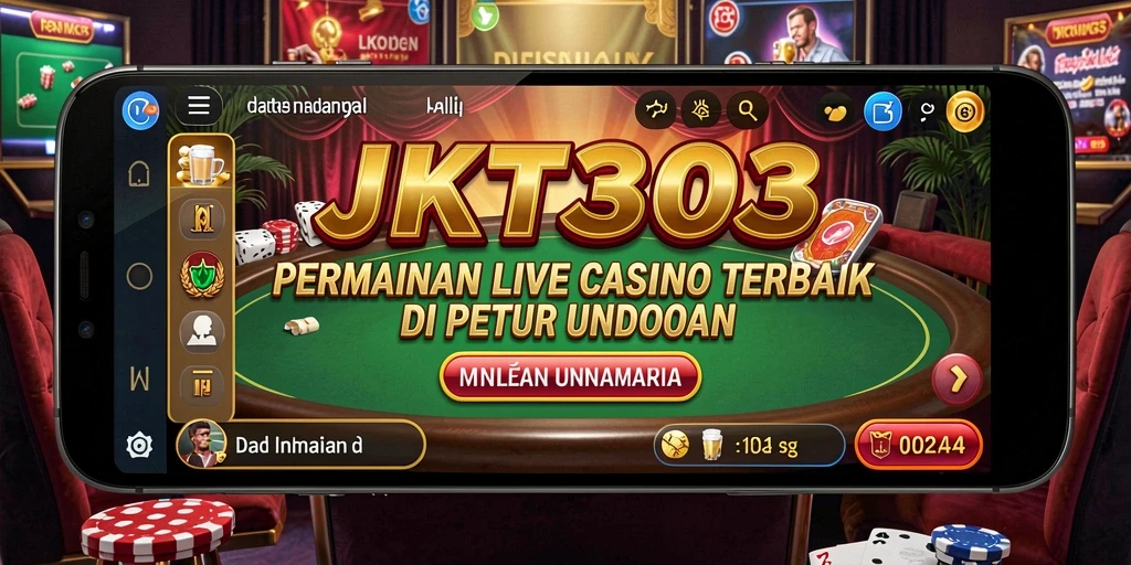 Tampilan utama permainan Live Casino JKT303 dengan dealer langsung.