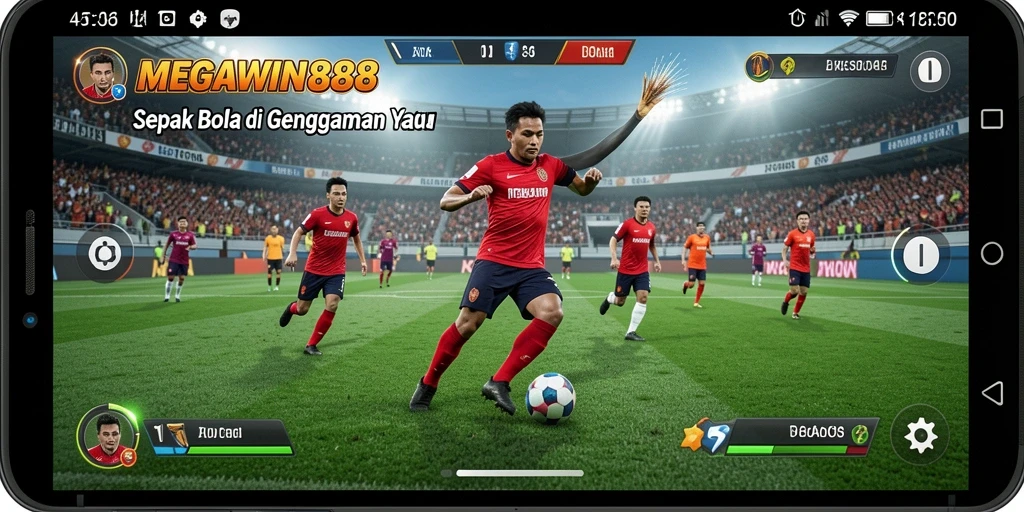 Tampilan gameplay MEGAWIN888 yang mendebarkan dalam sepak bola.