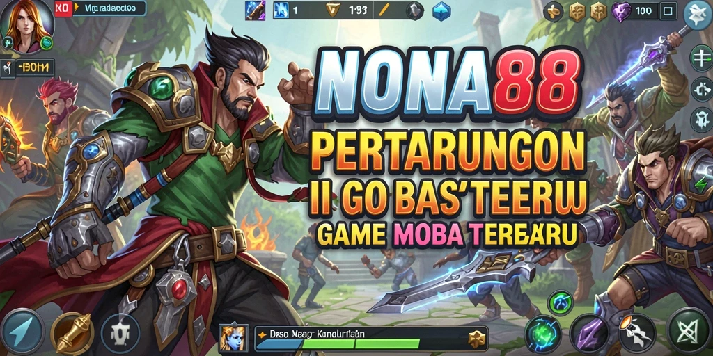 Gameplay NONA88 yang mendebarkan dalam pertempuran MOBA.