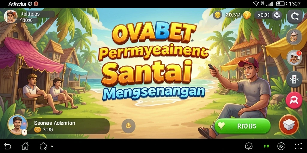 Tampilan gameplay OVABET yang ceria dan menghibur.