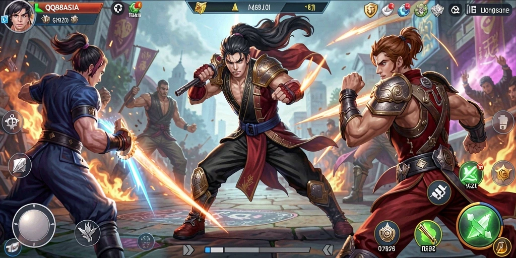 Tangkapan layar dari pertarungan seru di QQ88ASIA dengan karakter yang menakjubkan.