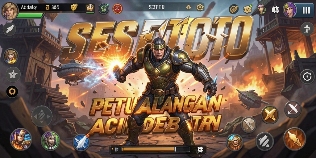 Tampilan aksi mendebarkan dalam permainan SESETOTO.
