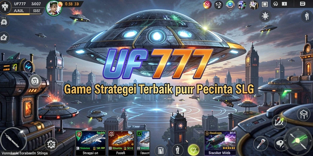 Screenshot utama UFO777 menampilkan aksi gameplay SLG yang intens.