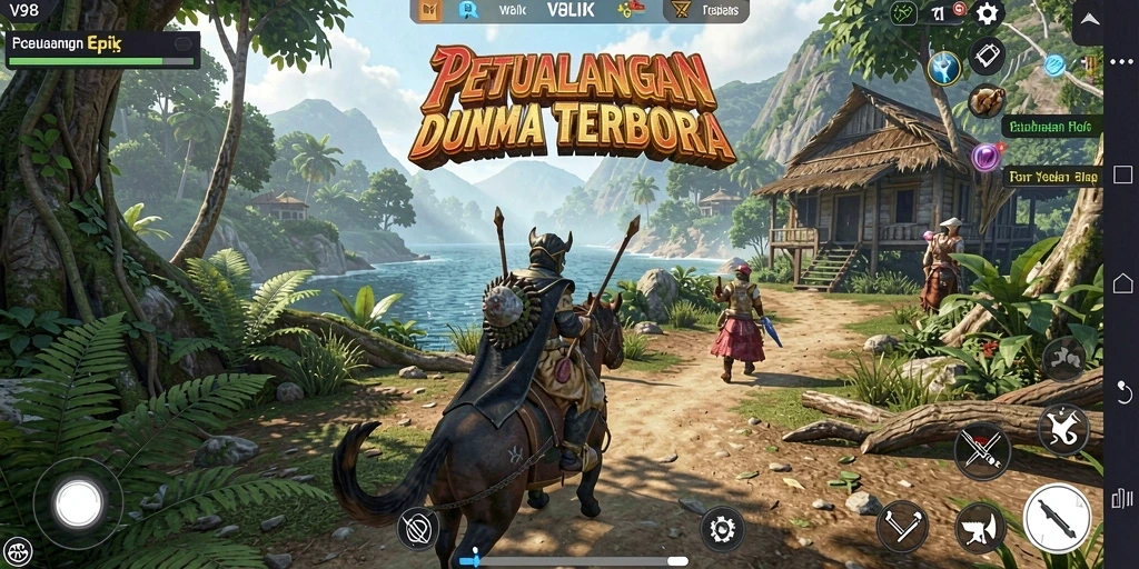 Gameplay seru V98 di dunia petualangan yang menakjubkan.