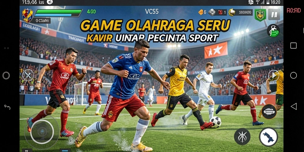 Tampilan gameplay VC55 yang seru dan realistis dalam olahraga.