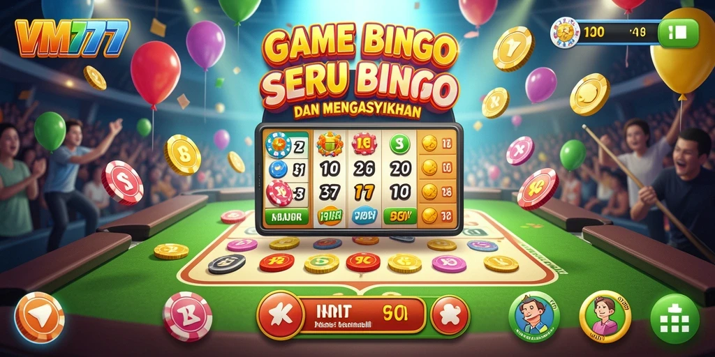Screenshot gameplay bingo dari VM777 yang menampilkan keseruan bermain.